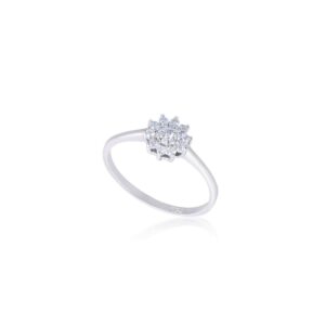 Anel solitário zircônia
