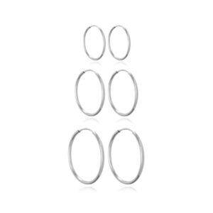 Trio de brinco argola fina