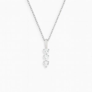 Colar pingente 3 zircônias