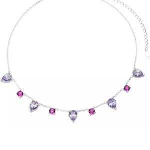 Choker lavanda com pink