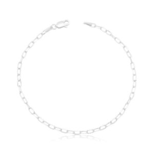 Pulseira de prata masculina elo cartier