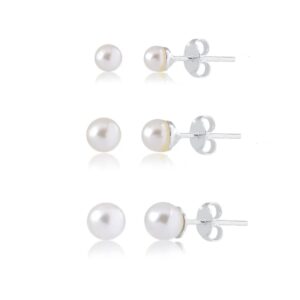 Trio de brincos pérola