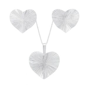 Conjunto coração amassado orgânico