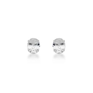 Brinco oval ponto de luz