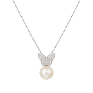 Colar borboleta perola