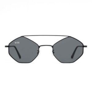 Óculos hexagonal com aro preto