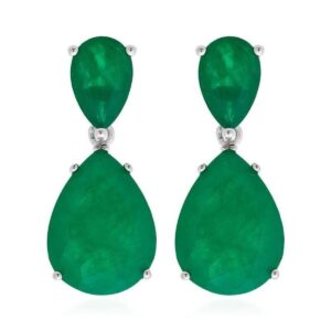 Brinco pendurado verde