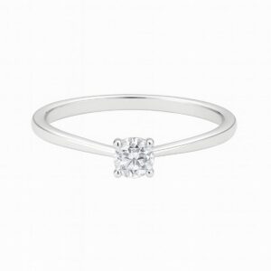 ANEL SOLITARIO CRAVEJADO QUADRADO CLASSISO